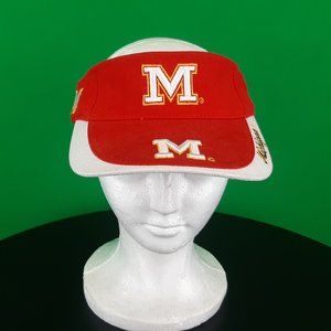 Rare vintage 1995 Michigan Wolverines Logo Red Visor hat unisex OSFM NWT